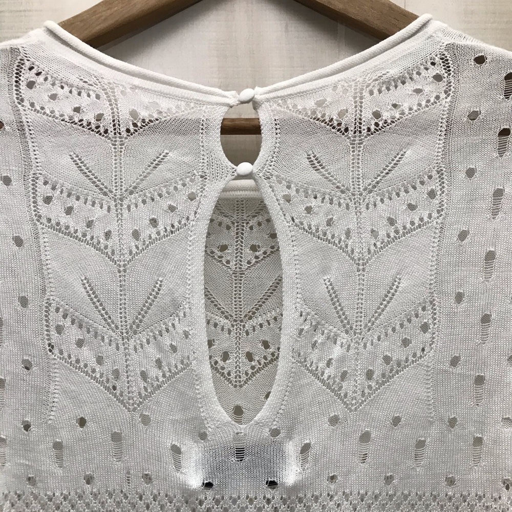 NWT Wildfox crochet tunic sweater bell sleeves - Picture 2 of 6